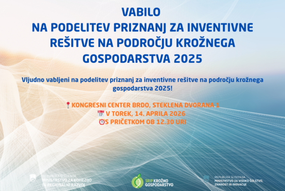 Podelitev priznanj za najboljše inventivne rešitve na področju krožnega gospodarstva za leto 2025